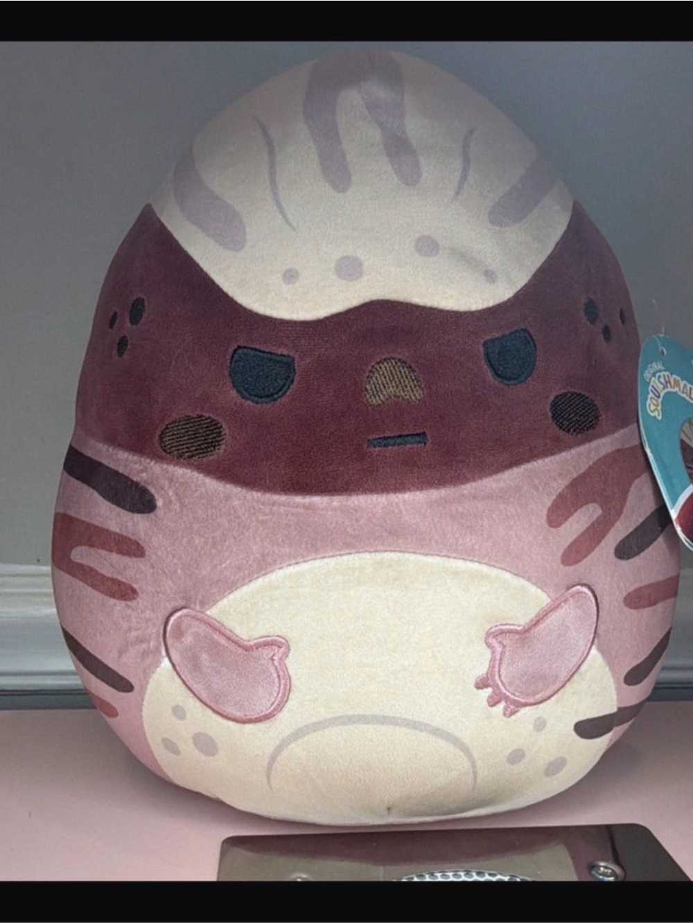 Squishmallows Pink & Cream Cat Plush - Soft Mauve Tones